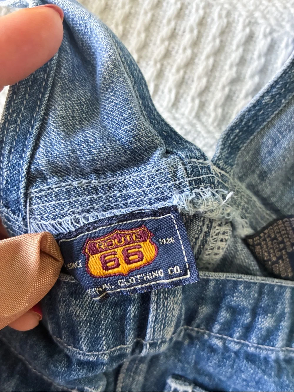 Route 66 Kids Denim Overalls in Blue